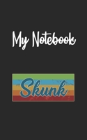 My Notebook: Skunk Retro And Vintage Style 100 Pages And Lined 1709996099 Book Cover