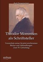 Theodor Mommsen ALS Schriftsteller 3846011819 Book Cover