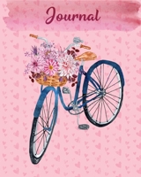 Journal: Blue Bicycle Pink Paris Banquet Theme (8 x 10 inches) 102 pages 1686028954 Book Cover