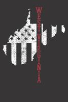 West Virginia Notebook: West Virginia USA Flag 4th Fourth Of July American Vintage 6x9 Dot Grid Dotted 120 Pages for School College 1079552014 Book Cover