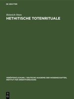 Hethitische Totenrituale 3112658671 Book Cover