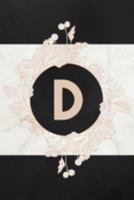 D Monogram Journal: Lined Journal / Notebook - Personalized Initial D Monogrammed Journal for Women - Cute Rose Gold Berries on Stylish Marble Cover 1691907944 Book Cover