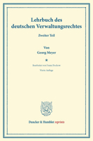 Lehrbuch Des Deutschen Verwaltungsrechts: Bearb. Von Franz Dochow. Zweiter Teil 3428166558 Book Cover