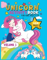 Unicorn Activity Book for kids 4-8: Have fun while learning! Mazes, Dot-to-Dot, Word Search, Drawing, and More! 1801729972 Book Cover