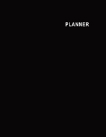 Planner: Black Cover: 12 Months Calendar + Lined Notebook * 8.5 x 11 Inches * 200 Pages ***Undated Calendar Planner Series*** 1701436086 Book Cover