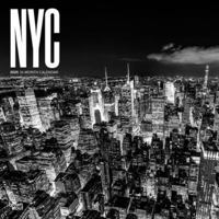 New York City Black & White 2025 12 X 24 Inch Monthly Square Wall Calendar Plastic-Free 1975475429 Book Cover