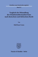Vergleich Der Behandlung Des Erlaubnistatbestandsirrtums Nach Deutschem Und Turkischem Recht (German Edition) 3428192230 Book Cover