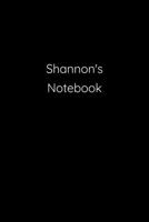 Shannon's Notebook: Notebook / Journal / Diary - 6 x 9 inches (15,24 x 22,86 cm), 150 pages. 1692275666 Book Cover