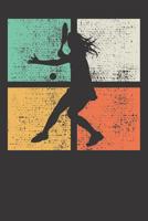 Notebook: Vintage Tennis 80s Retro Playing Woman College Ruled 6x9 120 Pages 1083062883 Book Cover