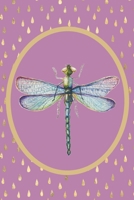 Dragonfly Lined Journal: 6 x 9 inches, 100 wide ruled, white page notebook / diary / journal for self-reflection / travel journal, Mauve Cover 1696470102 Book Cover