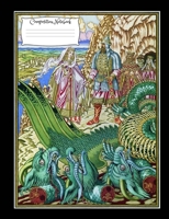 Dragon Composition Notebook: Standard size vintage fantasy art cover composition notebook / Journal 150 lined college ruled pages, serpent medieval softcover book. 1725154773 Book Cover