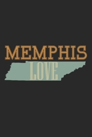 Memphis Love: Notebook A5 Size, 6x9 inches, 120 lined Pages, Memphis Tennessee USA Mississippi River State 1696086507 Book Cover