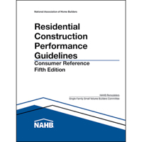 Residential Construction Performance Guidelines, 5th Edition, Contractor Reference: For Professional Builders & Remodelers 0867187433 Book Cover