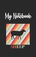 My Notebook: Sheep Retro And Vintage Style 100 Pages And Lined 1709948337 Book Cover