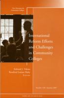 International Reform Efforts and Challenges in Community Colleges: New Directions for Community Colleges (J-B CC Single Issue Community Colleges) 0470176881 Book Cover