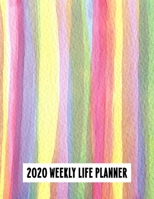 2020 Weekly Life Planner: Watercolor Lines Daily & Weekly Format Calendar for Women 1077231636 Book Cover