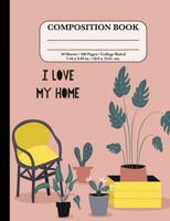 Composition Notebook: College Ruled: Botanical Plants - Cute Composition Book for School 1722378921 Book Cover