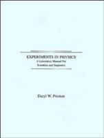 Experiments in Physics: A Laboratory Manual for Scientists and Engineers 0471805718 Book Cover