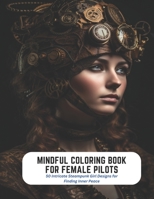 Mindful Coloring Book for Female Pilots: 50 Intricate Steampunk Girl Designs for Finding Inner Peace B0CCCKKV24 Book Cover