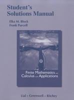 Student Solutions Manual for Finite Mathematics and Calculus with Applications 0321746236 Book Cover
