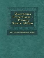 Quaestiones Propertianae... 1287679862 Book Cover