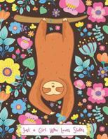 Just a Girl Who Loves Sloths: 0.5 Inch ( 1/2 ) Graph Paper Notebook 2 Squares per Inch 8.5 in x 11 in Extra Large Journal 60 Sheets / 120 Pages Funny Gifts for Sloth and Llama Lovers 1097129721 Book Cover