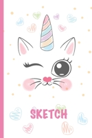 Sketch: A Magical Unicorn Sketch Book for fans of Cupcakes, Doodles, Llamas, Caticorns and Rainbows A Fun Art book for Elementary, Middle School and High School Girls 1676549862 Book Cover