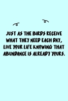 Just as the birds receive what they need each day, live your life knowing that abundance is already yours. Journal: A minimalistic Lined Journal / Notebook /Journal /planner/ dairy/ calligraphy Book / 1651104018 Book Cover