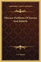 Obscure Problems Of Karma And Rebirth 1425360920 Book Cover