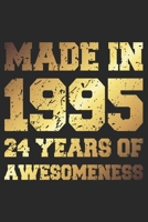 24 Years Of Awesomeness: Blank Lined Journal, Golden, Happy 24th Birthday Notebook, Diary, Logbook, Perfect Gift For 24 Year Old Boys And Girls 1700619888 Book Cover