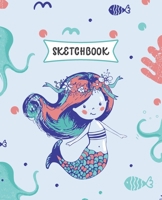 Sketchbook: Mermaid & Octopus Sketch Book for Kids | Practice Drawing and Doodling | Sketching Book for Toddlers & Tweens 1676341021 Book Cover
