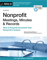 Nonprofit Meetings, Minutes & Records: How to Properly Document Your Nonprofit's Actions 141333038X Book Cover