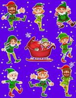 Christmas Holiday Sticker Album Dancing Elves: 100 Plus Pages For PERMANENT Sticker Collection, Activity Book For Boys and Girls - 8.5 by 11 197598627X Book Cover