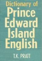 Dictionary of Prince Edward Island English 0802057810 Book Cover