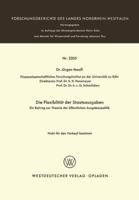 Die Flexibilität der Staatsausgaben: Ein Beitrag zur Theorie der öffentlichen Ausgabenpolitik 366301875X Book Cover