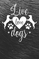Live, Love Dogs Notebook: Black Design and Sweet Corgi Cover - Blank Live, Love Dogs Notebook / Journal Gift ( 6 x 9 - 110 blank pages ) 1671052331 Book Cover
