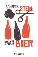 Schere Stein Paar Bier Notebook: A5 Blank Bierbrau Buch, Notizbuch f�r Biebrauer, Hobbybrauer, Bier Brauen 120 Seiten 6x9 Organizer Schreibheft Planer zum Ausf�llen 1674111509 Book Cover