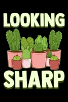 Looking Sharp: Funny Looking Sharp Cactus & Plants Pun Gardeners Succulents Blank Composition Notebook for Journaling & Writing (120 Lined Pages, 6" x 9") 1711105821 Book Cover