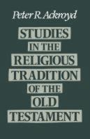 Studies in the Religious Tradition of the Old Testament 033401560X Book Cover
