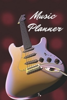 Music Planner: Organizer , Calendar , Schedule, New Year Agenda, Notebook,(110 Pages, Lined , 6 x 9) 1670561887 Book Cover