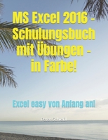 MS Excel 2016 - Schulungsbuch Mit �bungen - In Farbe!: Excel Easy Von Anfang an 198325181X Book Cover