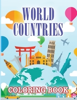 World Countries Coloring Book: Global Geography, United States Geography and Regions with Educational Facts 103428150X Book Cover