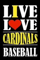 Live Love CARDINALS Baseball: This Journal is for CARDINALS fans gift and it WILL Help you to organize your life and to work on your goals for girls womens kids men: Passeword tracker, Gratitude journ 1661240305 Book Cover
