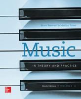 Music in Theory and Practive Vol II with Workbook 1259302288 Book Cover