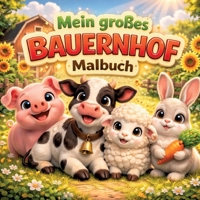 Mein großes Bauernhof-Malbuch: 56 Malmotive mit extra dicken Linien aus dem Alltag auf dem Bauernhof für Kinder ab 3 Jahren (German Edition) 3696360015 Book Cover