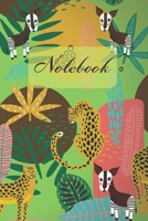 Notebook: Okapis And Leopards In The Jungle - Diary / Notes / Track / Log / Journal , Book Gifts For Women Men Kids Teens Girls Boys 6x9" 120 Pages (Cute Okapi Notebook) 1695260155 Book Cover