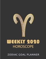 Zodiac Goal Planner: Aries Weekly 2020 Horoscope Zodiac Journal Aries 365 Days One Year Of Writing: Blank Lined Daily Journal dated Page Per Day + Goals Checklist Silver Galaxy Cover with Aries Horosc 1676666966 Book Cover