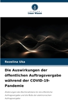 Die Auswirkungen der öffentlichen Auftragsvergabe während der COVID-19-Pandemie (German Edition) 6209584942 Book Cover