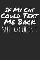 If my cat could text me back she wouldn't: Notebook Dotted Dotgrid A5 I Cat Puns I Fun I Funny Cats Pun Meme I Book I Quotes I Saying I Kitten I Cat Lovers 1672450381 Book Cover