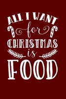 All I Want For Christmas Is Food: Christmas Eve Notebook | Xmas Snowman Winter Santa Claus Holiday Season Mini Notepad Funny Humor Gift College Ruled 1702441113 Book Cover